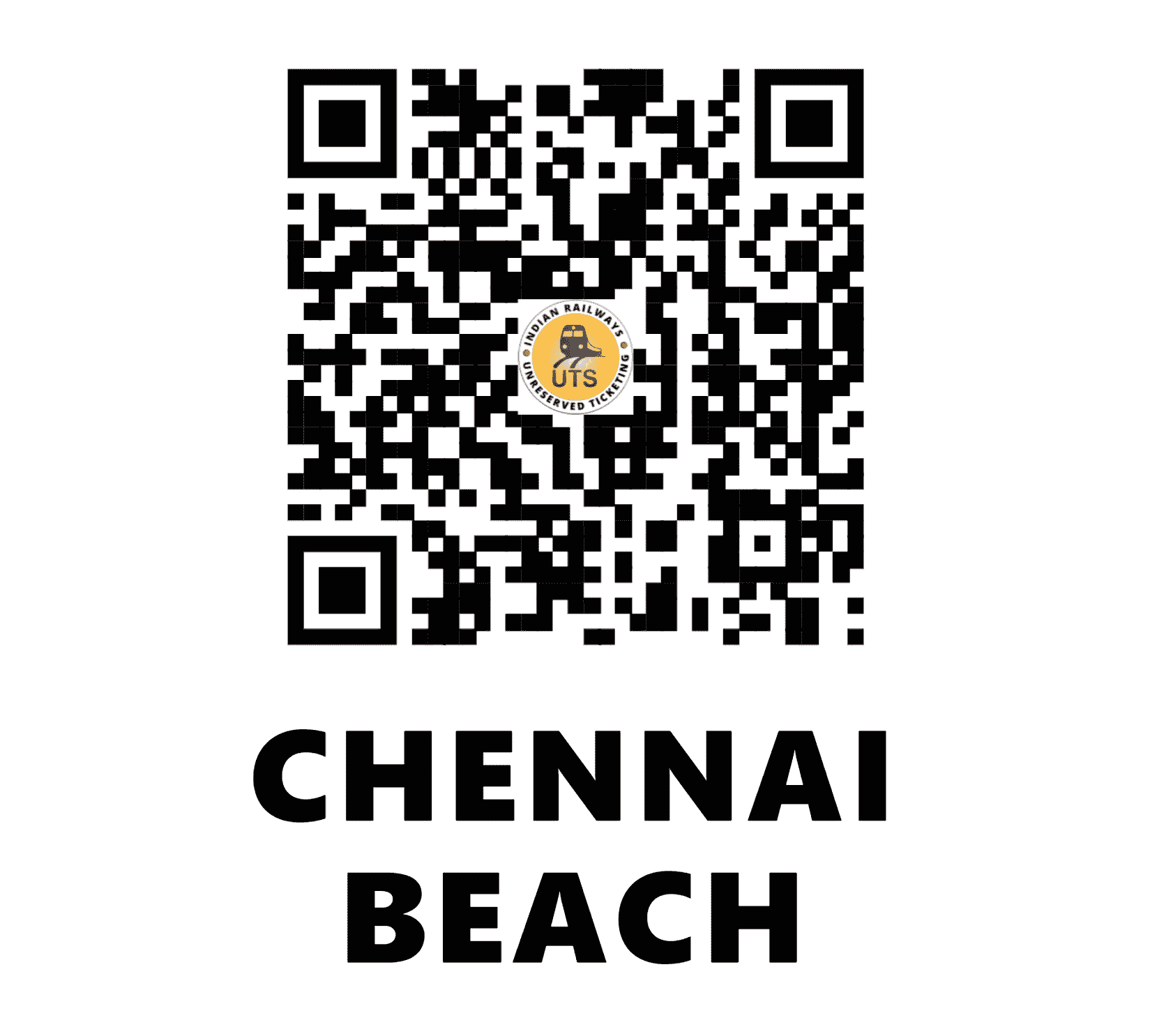 UTS QR Code for Chennai Beach - MSB